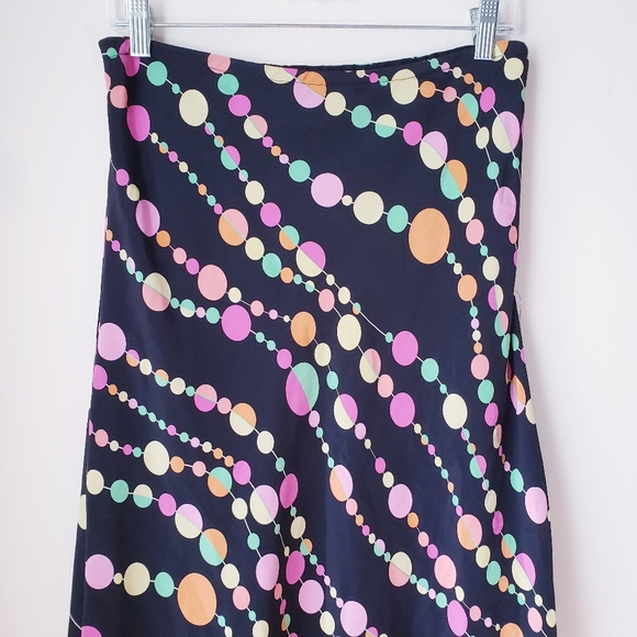 Vintage SLB Petites Polka Dot Silk Skirt - Picture 7 of 12